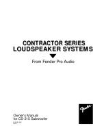 Fender CS-215-Subwoofer - Owners Manual